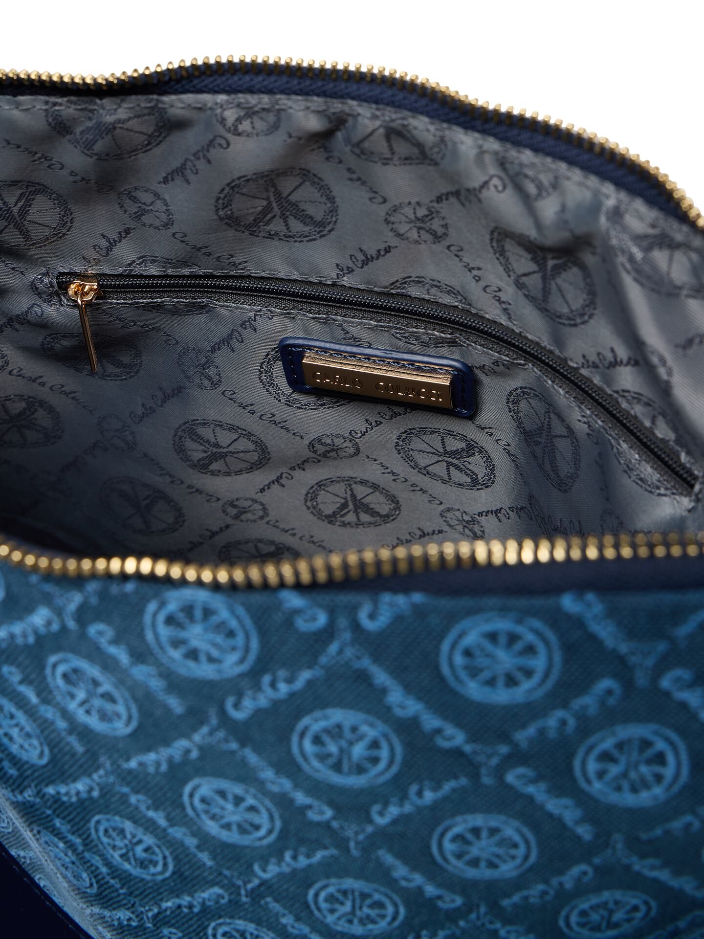 Schultertasche mit Logodruck