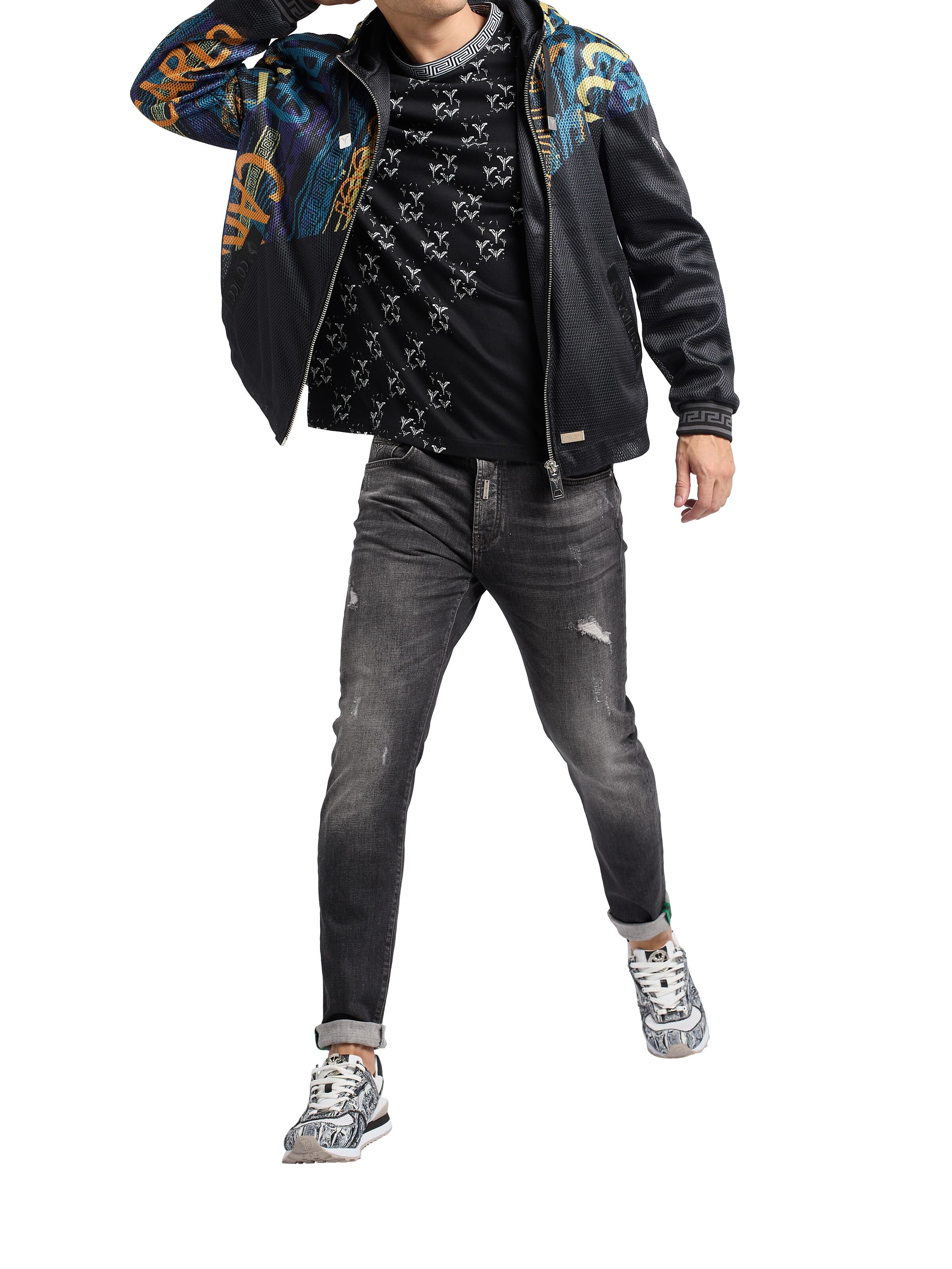 Mesh Blouson mit Kapuze
