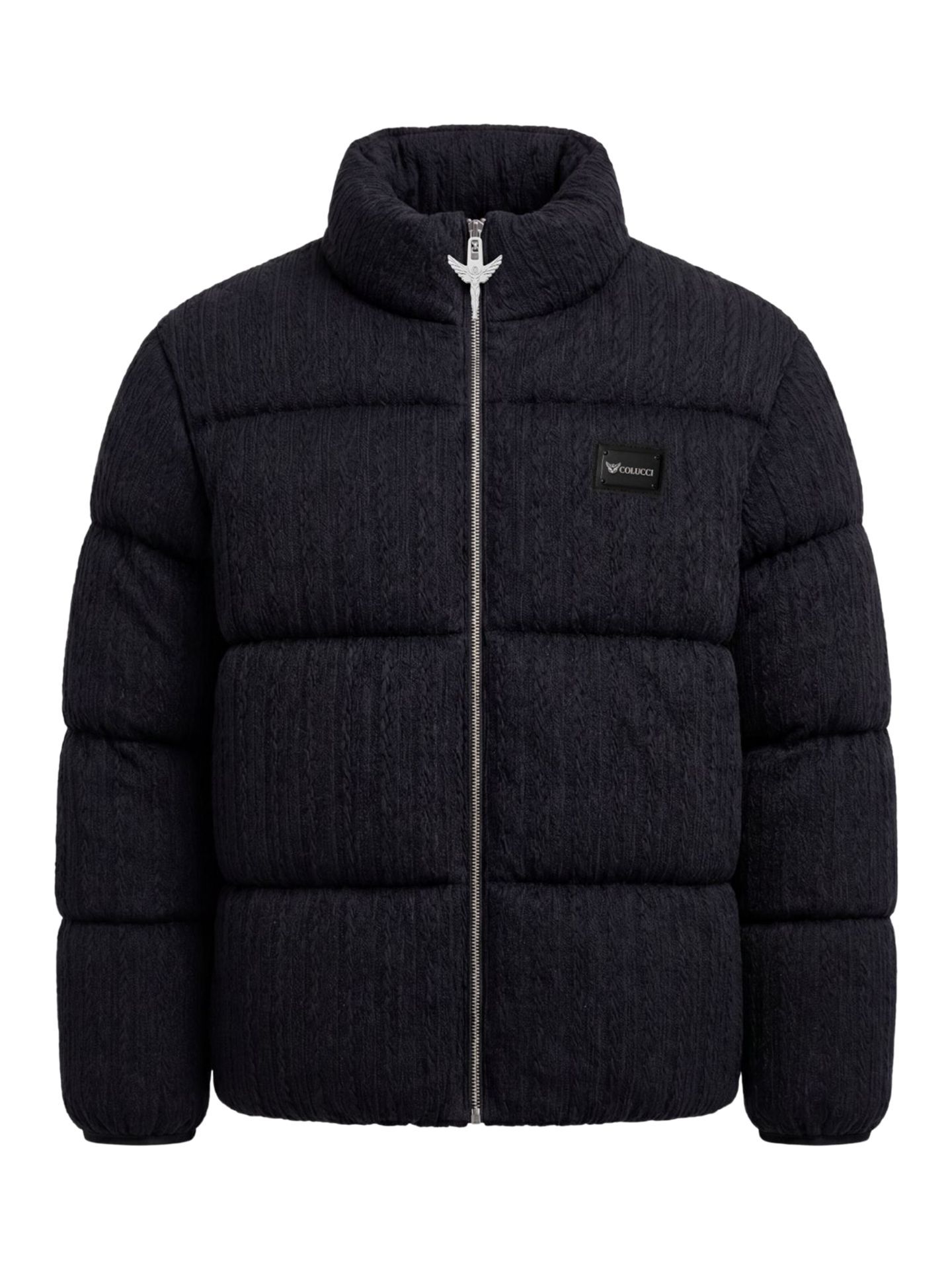 Carlo Colucci Metal Plaque Pufferjacket - S Black