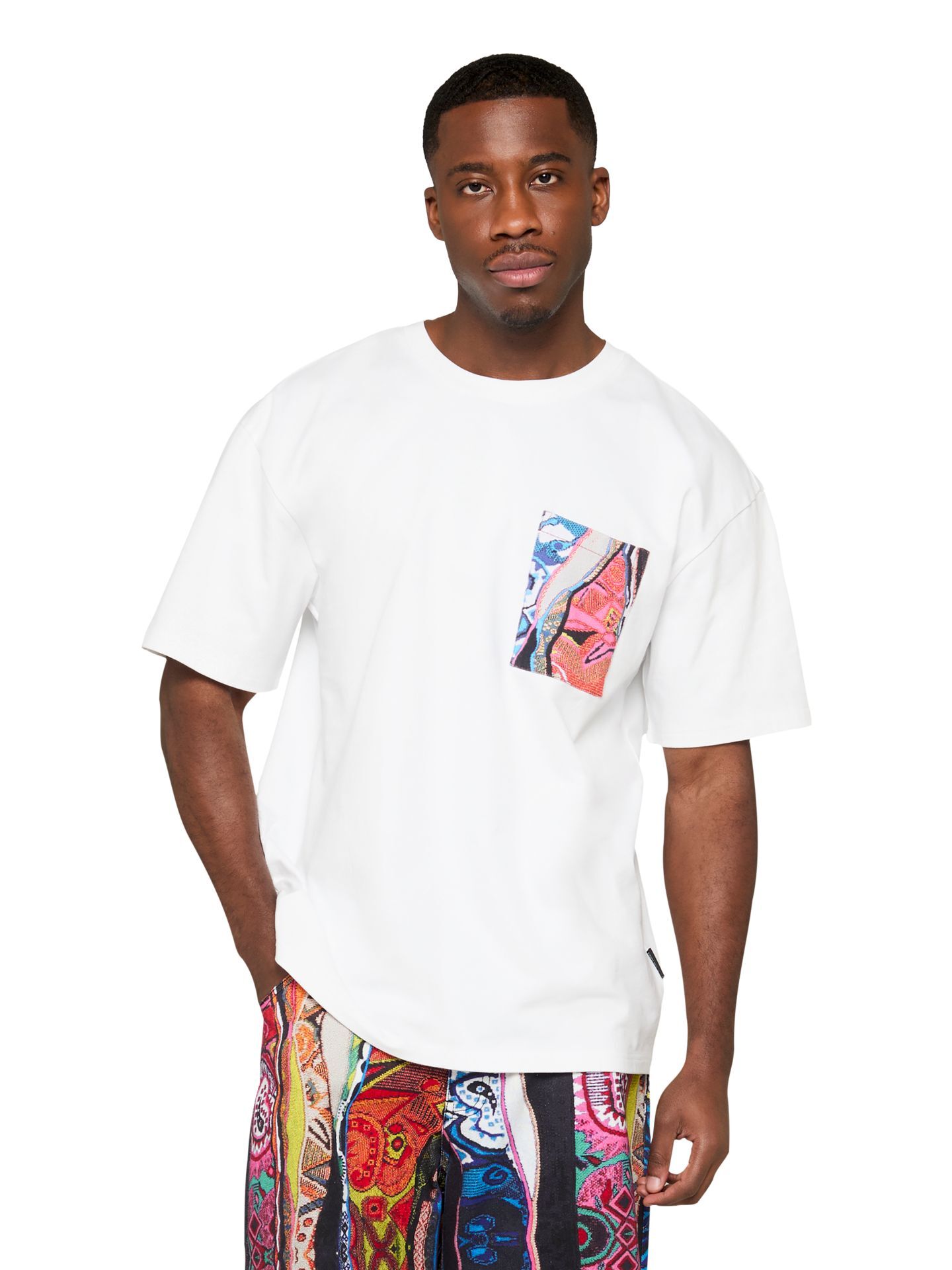  T-Shirt with multicolor pocket