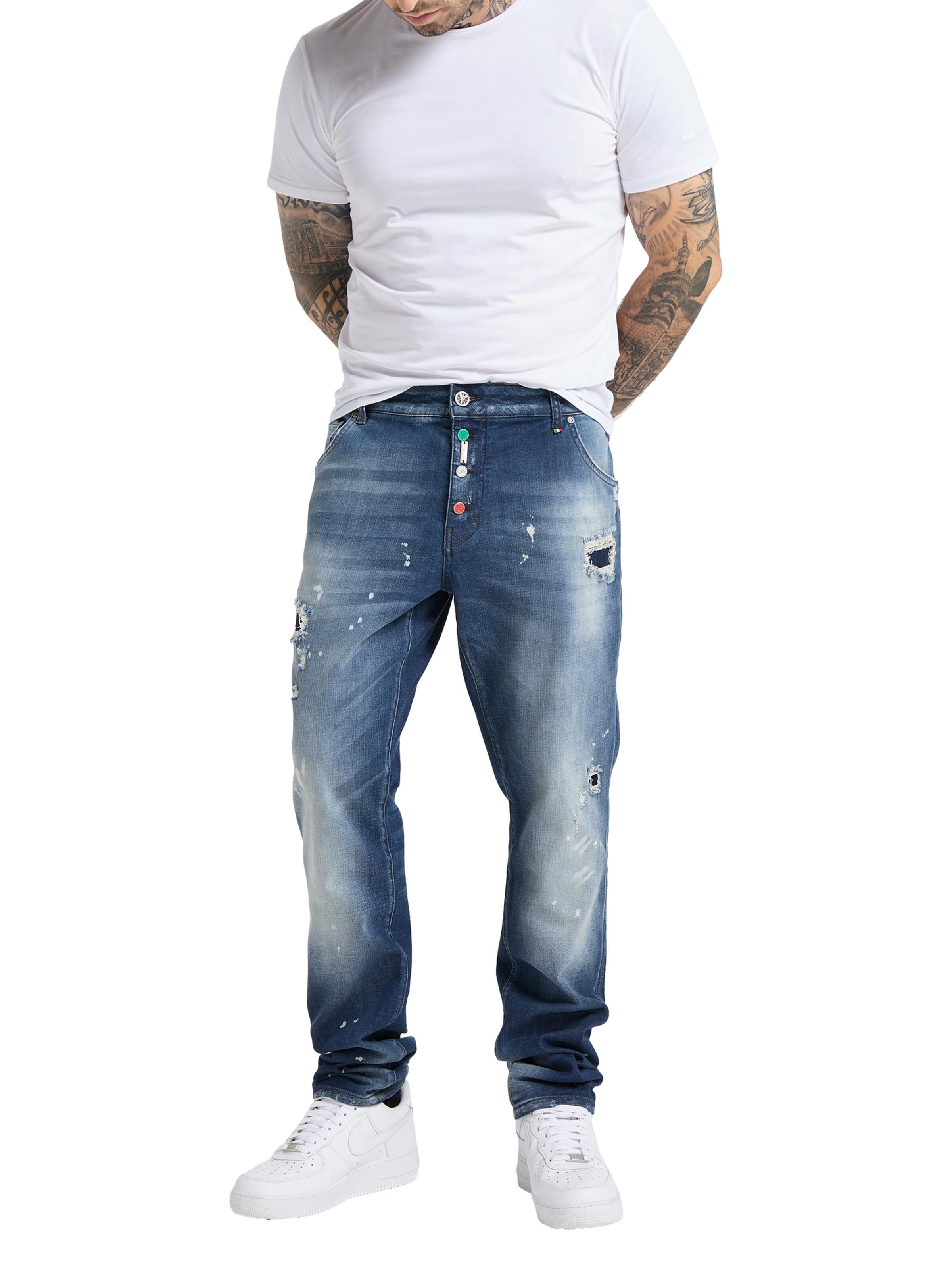  5-Pocket Jeans mit Destroyed-Effekten