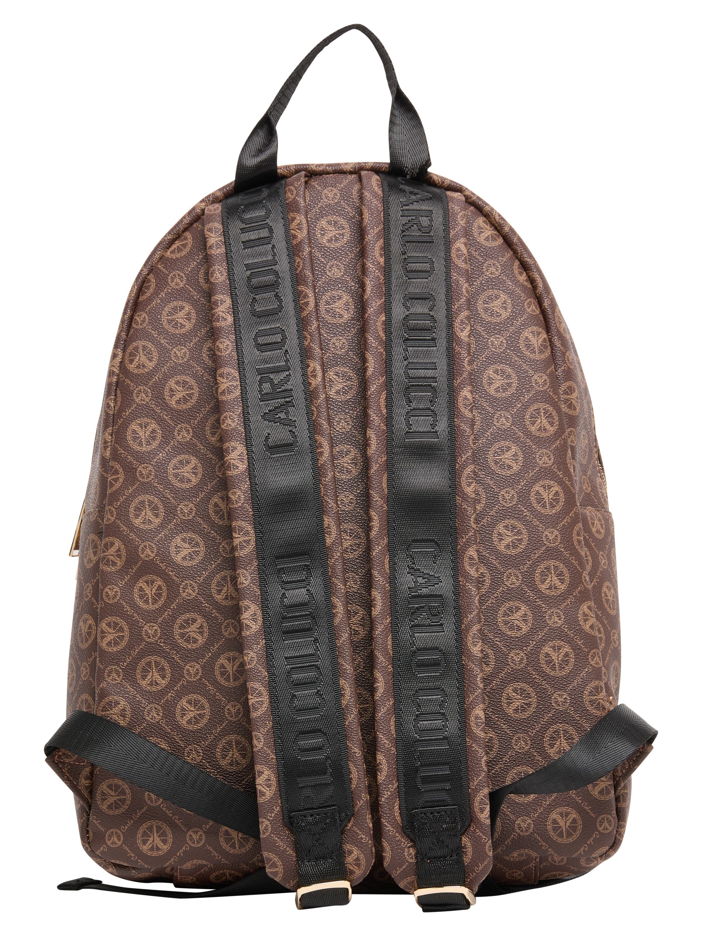 Backpack with logo print