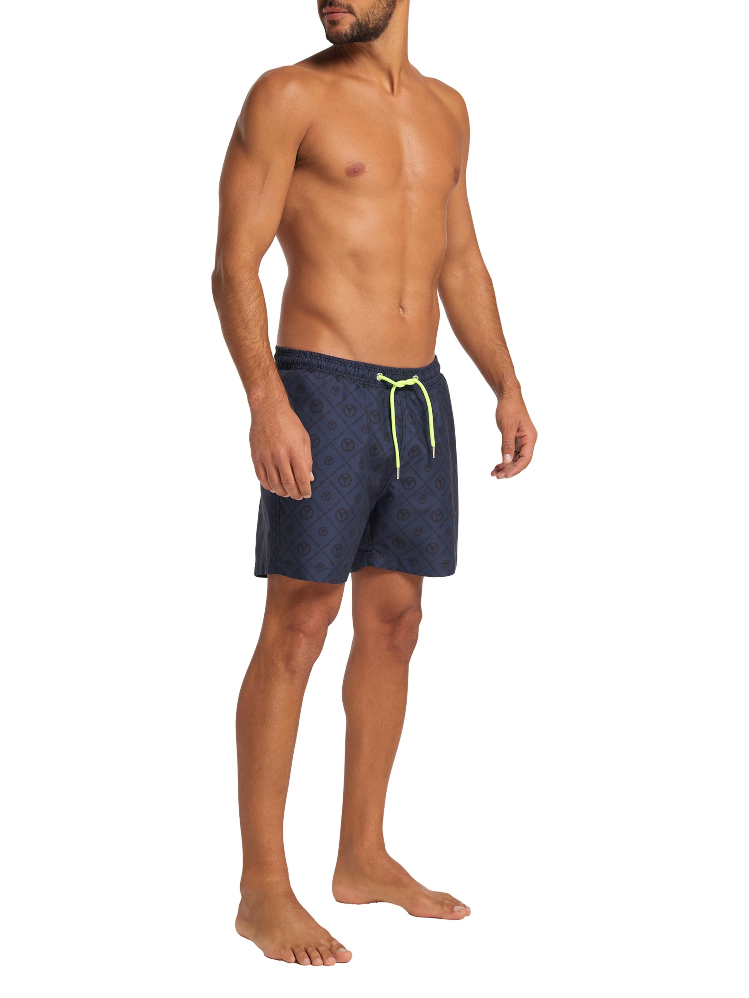 Herren Badeshorts mit Logodruck