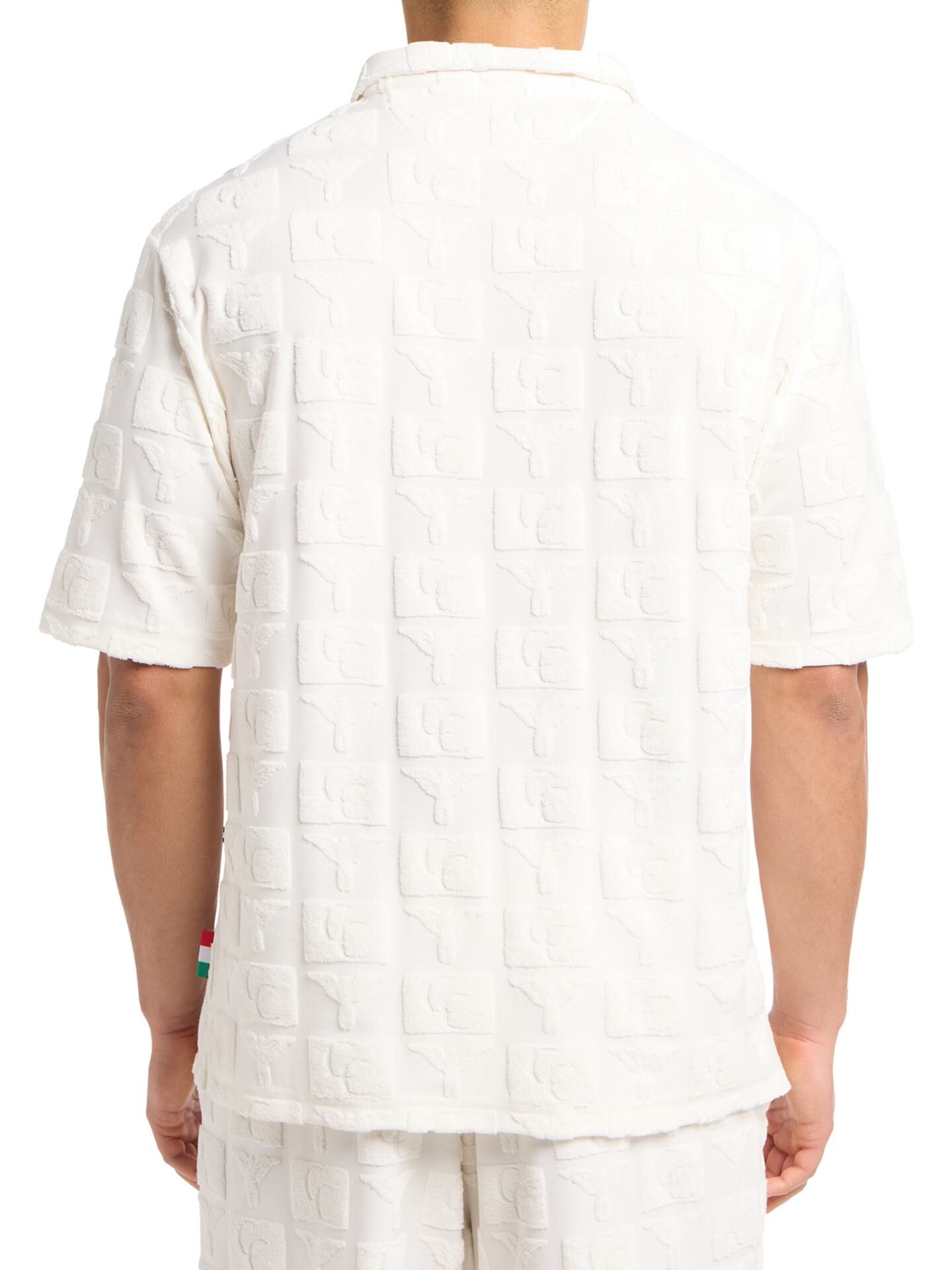 Oversize Poloshirt mit Frotteeinsätzen