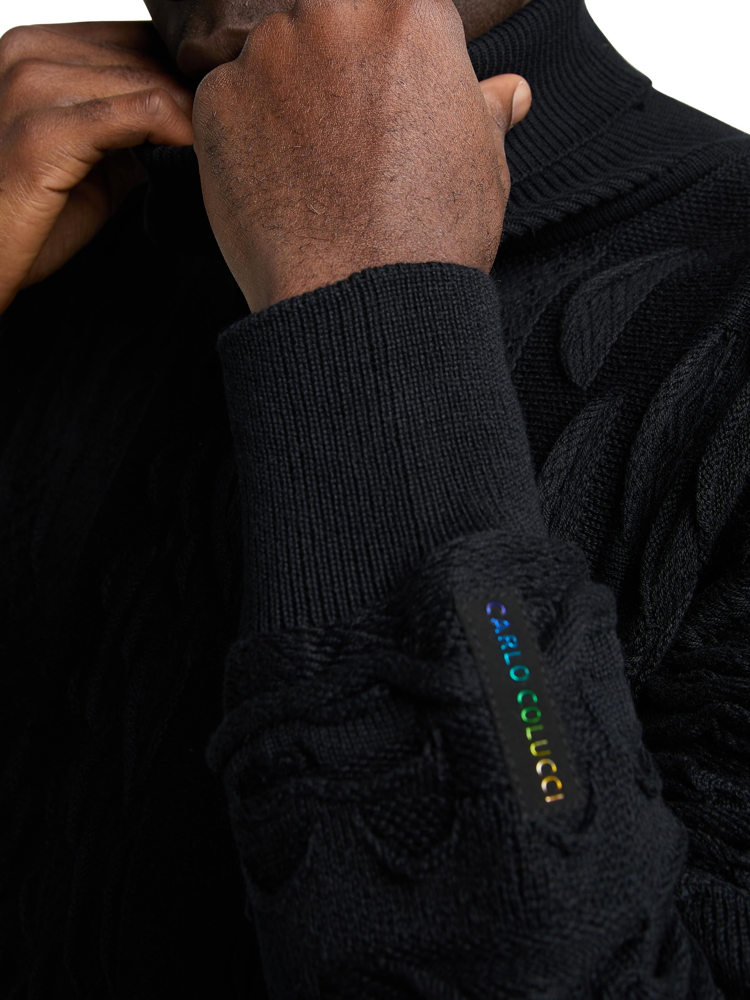 Unifarbener Rollkragen Pullover