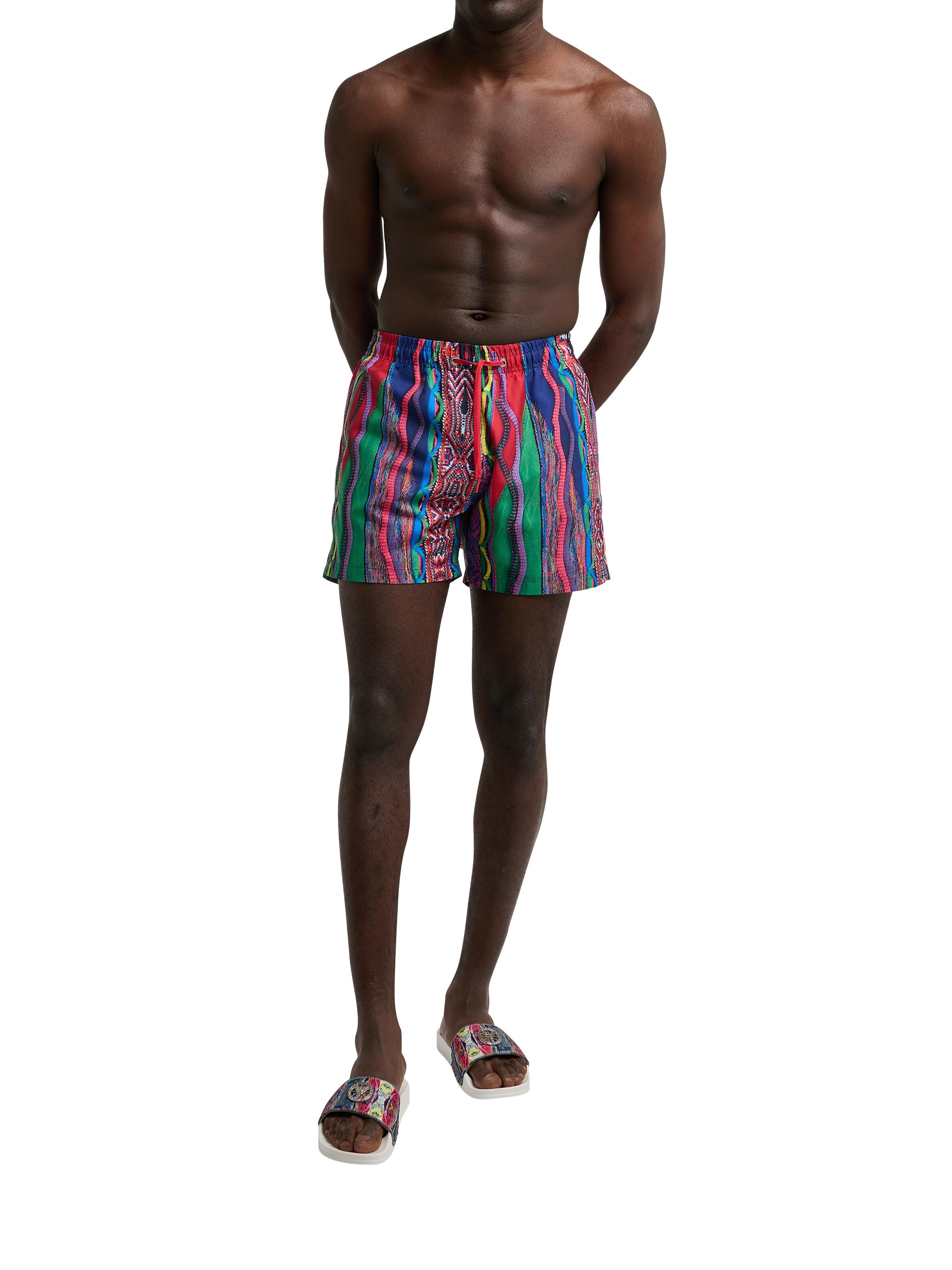 Badeshorts mit Strickmuster