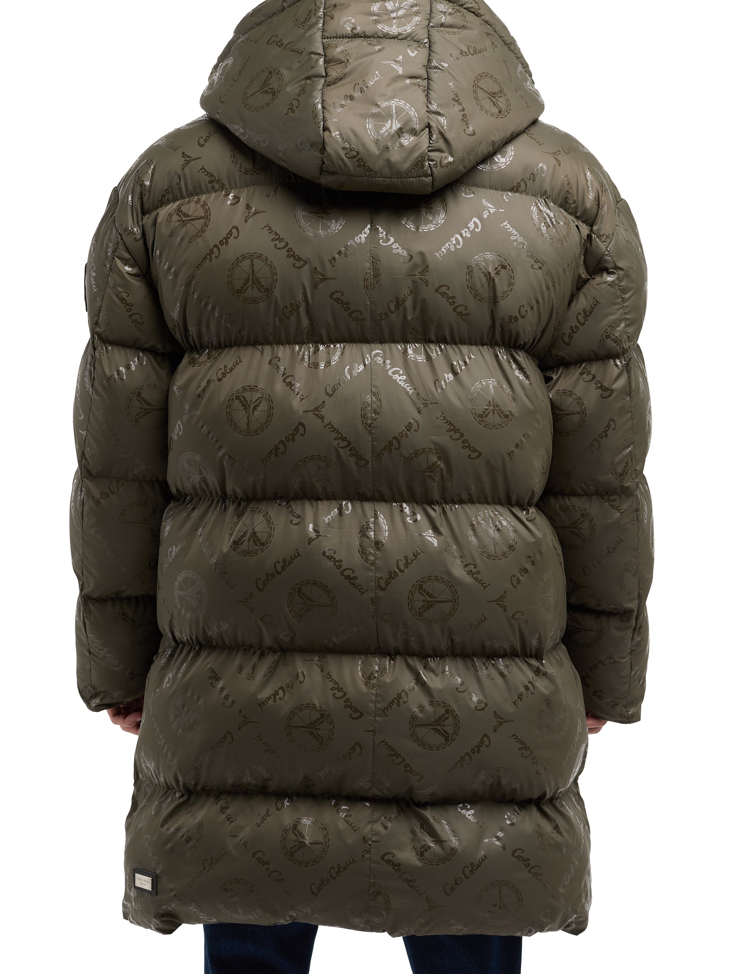 Padded oversize coat with Unique badge