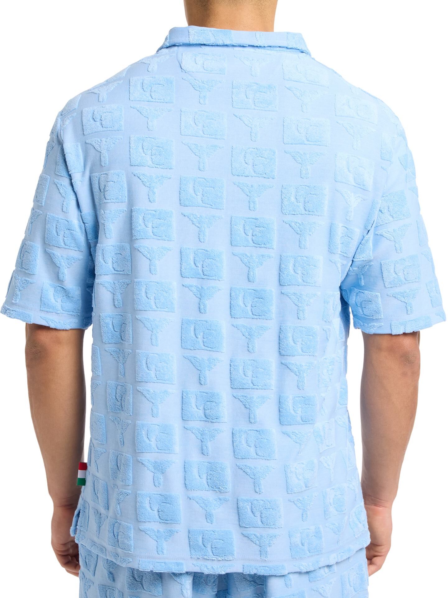 Oversize Poloshirt mit Frotteeinsätzen