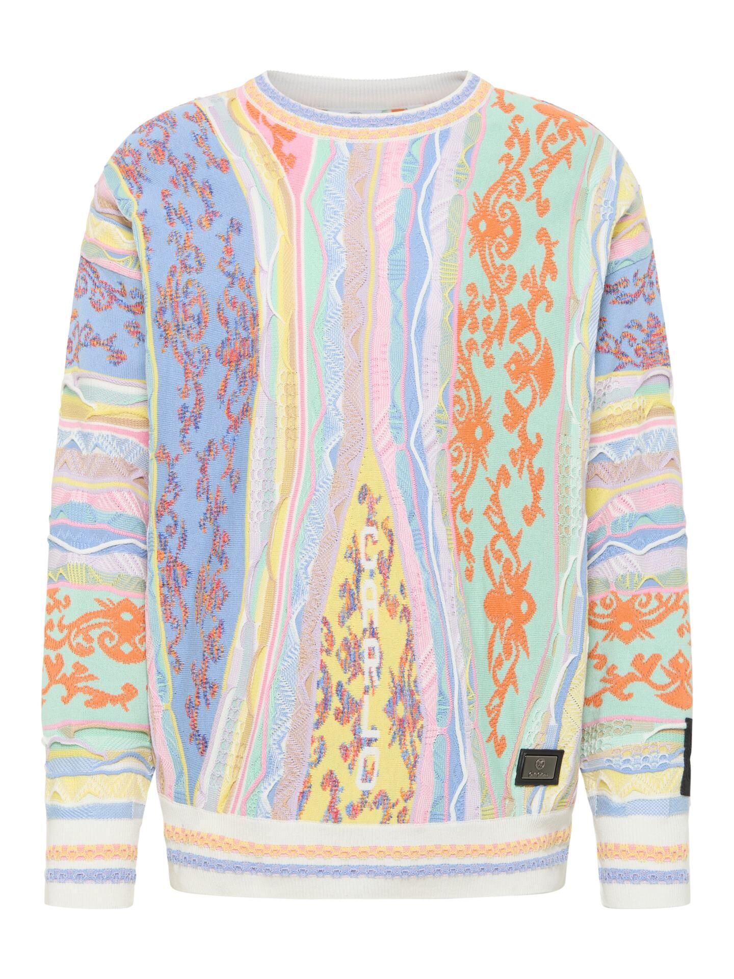Carlo Colucci Rundhals Pullover - M Türkis
